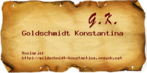 Goldschmidt Konstantina névjegykártya